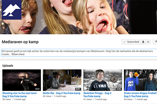 Media docent YouTube camp